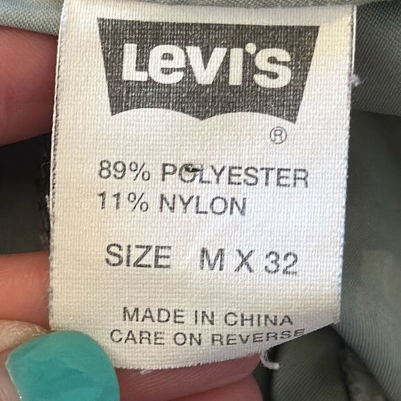 Vintage Levi’s Silvertab Y2K Data Nylon Polyester Green Cargo Pants  Size M X 32 - Picture 10 of 11